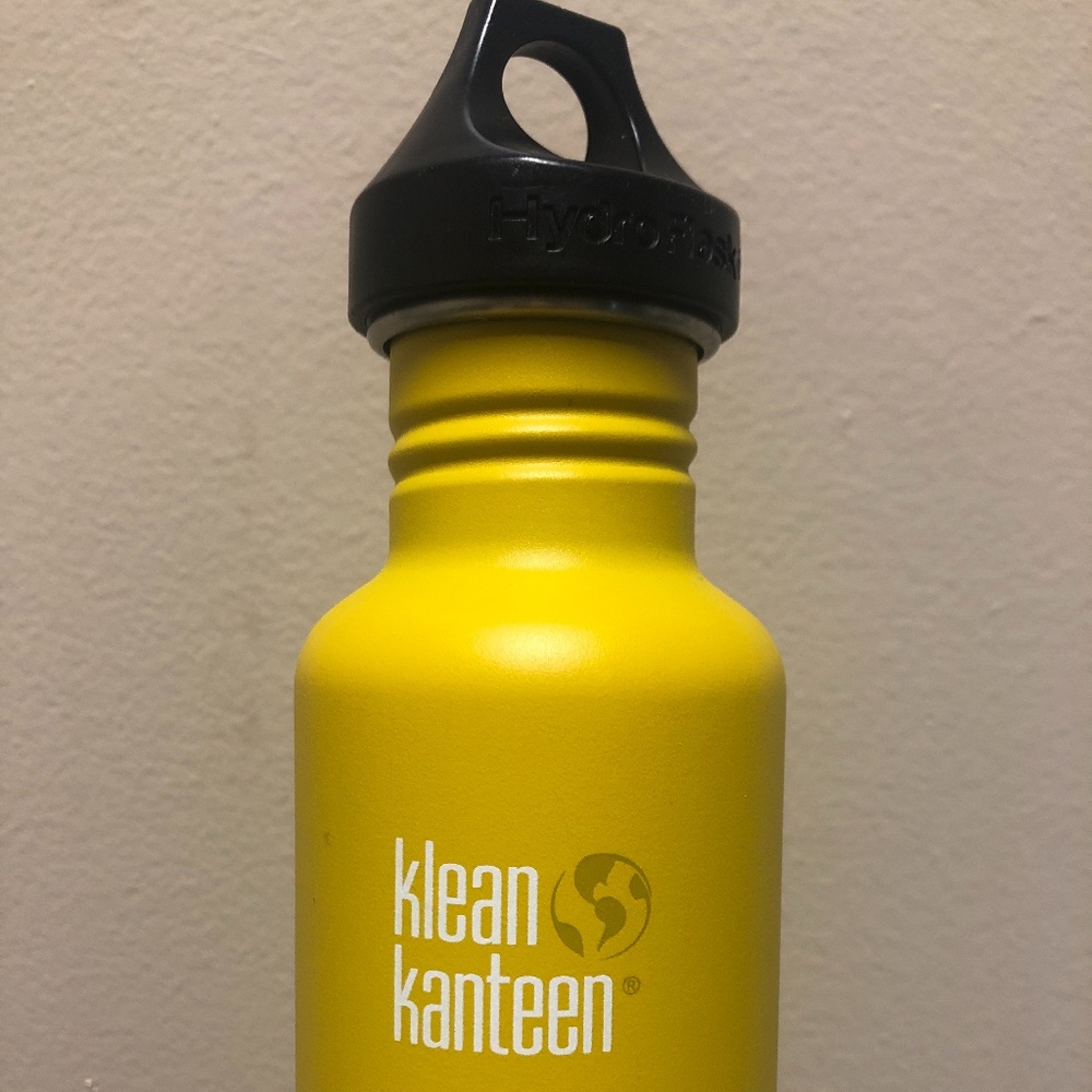 NEW Klean Kanteen stainless steel hydro flask yellow water bottle
